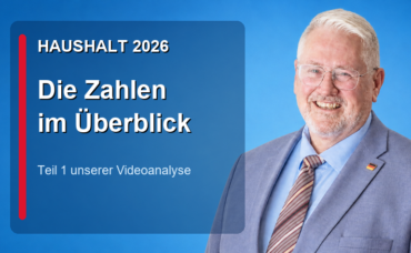 Haushalt 2026: Die Zahlen im Überblick
