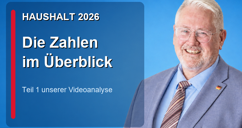 Haushalt 2026: Die Zahlen im Überblick